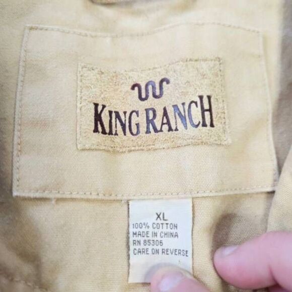 King Ranch men's tan 100% cotton jacket sz XL - Picture 4 of 4